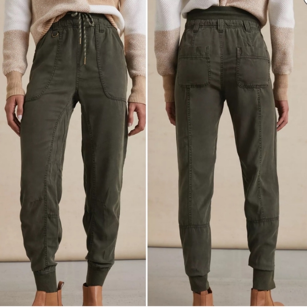 COPY - Anthropologie Pilcro Cargo Joggers Mallory Lyocell Olive Green